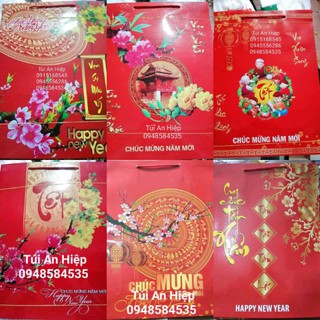 Túi giấy chúc mừng năm mới (10 chiếc)| Happy new year paper bag (10 units/set)