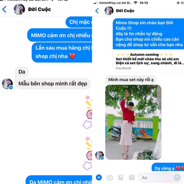 Set bộ nữ công sở Áo sơ mi đỏ, chân váy kem S048 - MC phân phối chính thức