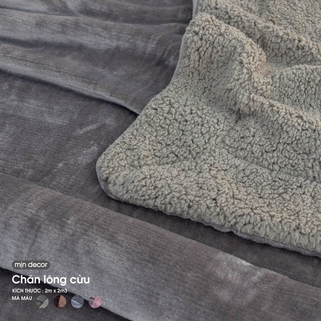 Chăn lông cừu Mịn Decor dày dặn siêu ấm áp mềm mịn