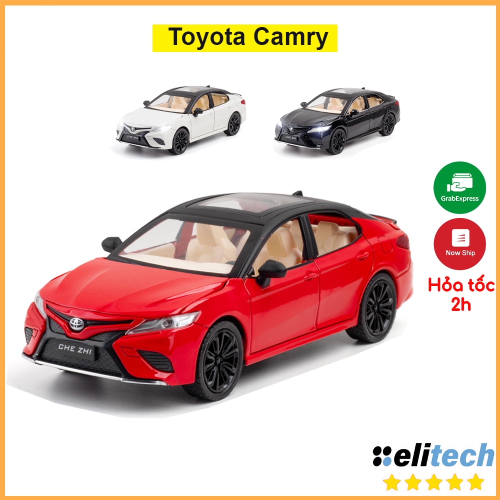 Mô hình xe Toyota Camry tỉ lệ 1:24 chất liệu hợp kim 4 cửa mở được, có đèn và âm thanh