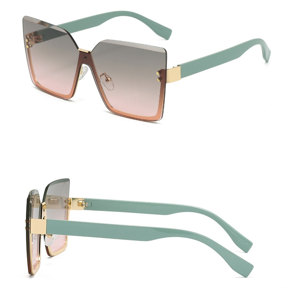Kính Mát Gọng Vuông Không Viền Màu Gradient Thời Trang Cho Nữ
