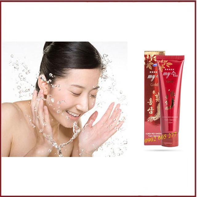 [Hàng chính hãng] Sữa rửa mặt Hồng sâm đỏ My Gold Hàn Quốc