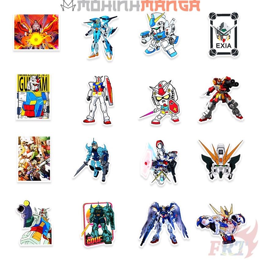 Sticker Gundam siêu đẹp miếng dán decal trang trí tủ vali bàn học nón bảo hiểm xe máy