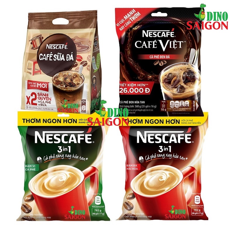 [BỊCH LỚN SIÊU TIẾT KIỆM] Cà Phê Hòa Tan Nescafe 3in1 Các Vị Đậm Đà Hài Hòa, Đậm Vị Cafe, Sữa Đá Và Café Việt Đen Đá