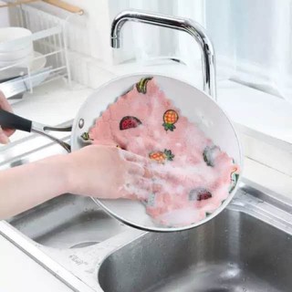 [GIÁ SỈ] Combo 10 Khăn lau chén hoa quả vuông (25x25cm)