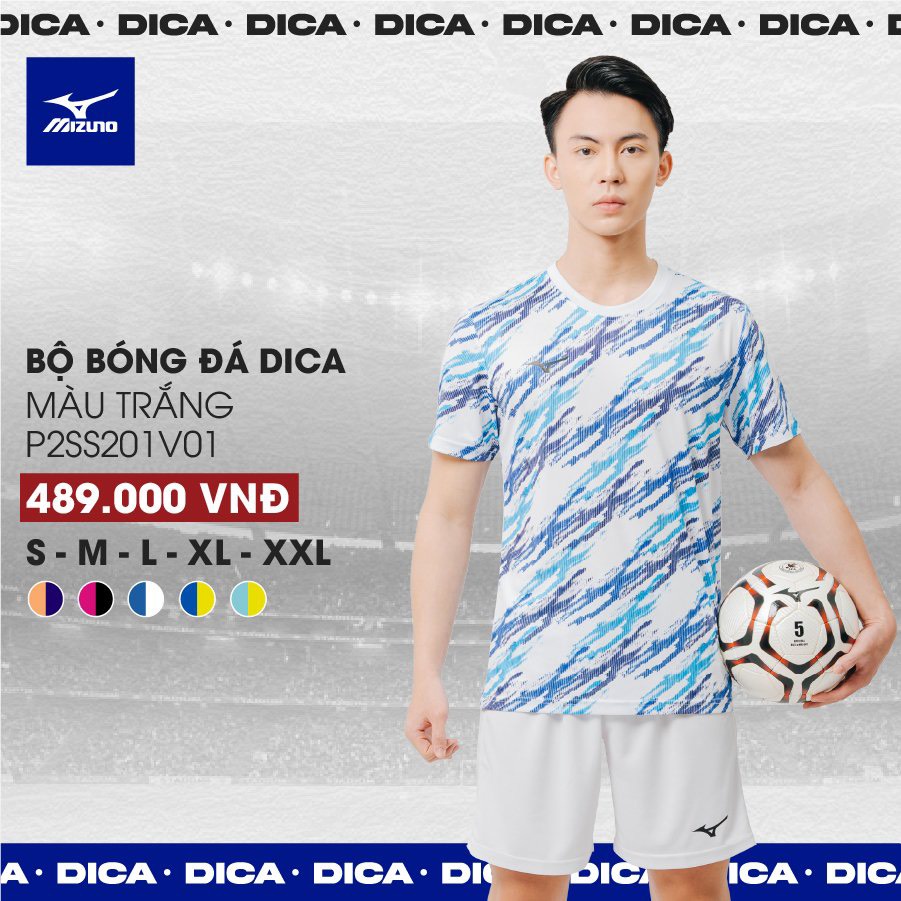 Bộ Quần Áo Bóng Đá MIZUNO Dica Họa Tiết Mát Thích Hợp Chơi Thể Thao
