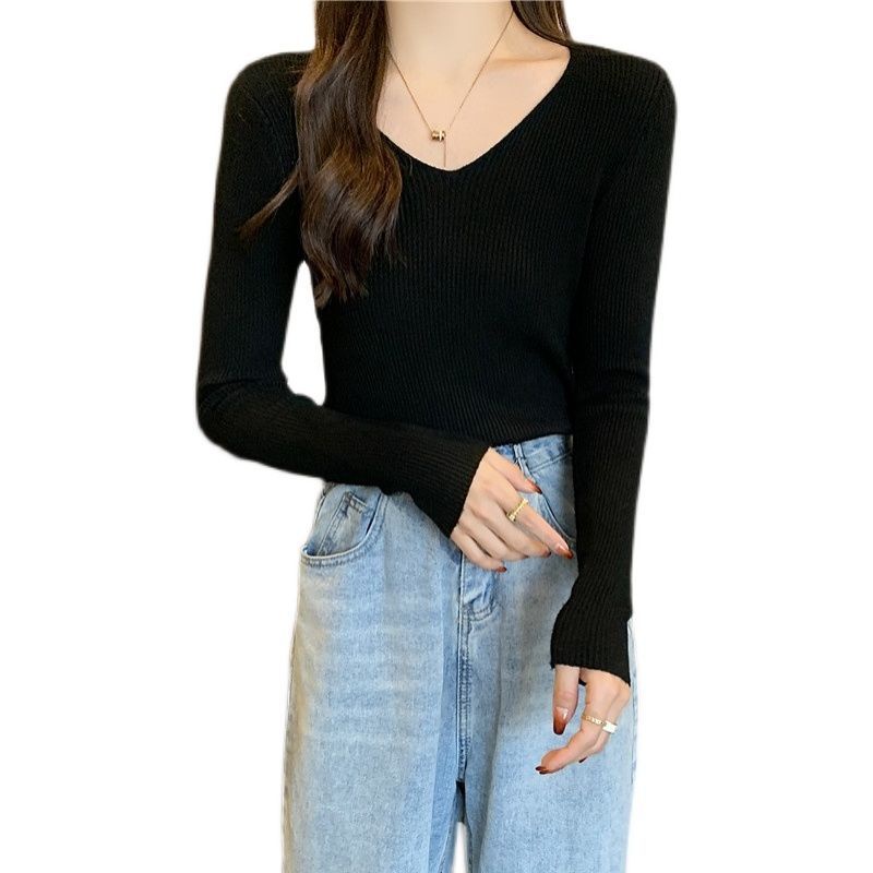 Áo Len Tay Dài Màu Sắc Đơn Giản Thời Trang Cho Nữ