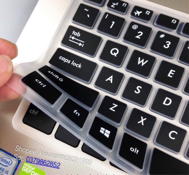Tấm silicon bảo vệ bàn phím laptop Asus 15.6 inch