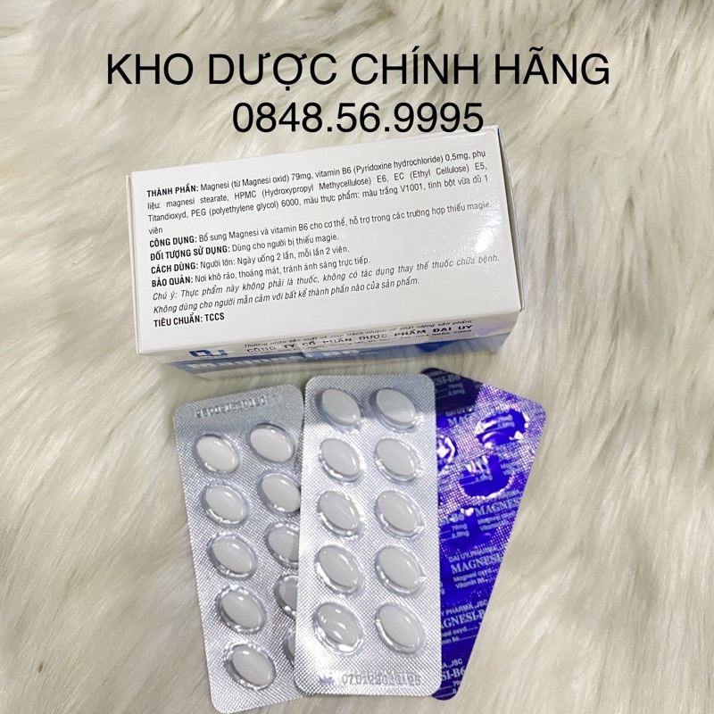 Magnesi B6 hộp 100 viên - Bổ sung magie và vitamin B6 cho cơ thể