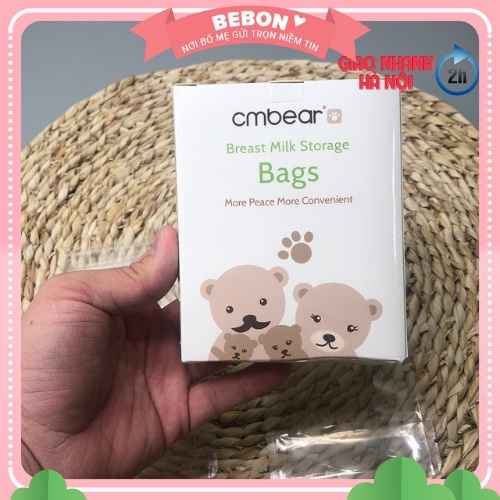 Túi trữ sữa CMBEAR 220ml Hộp 30 túi - Hàng Xuất Châu Âu