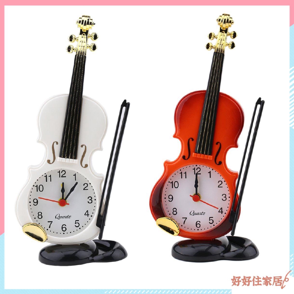 Đồng hồ báo thức để bàn hình đàn violin trang trí nhà cửa