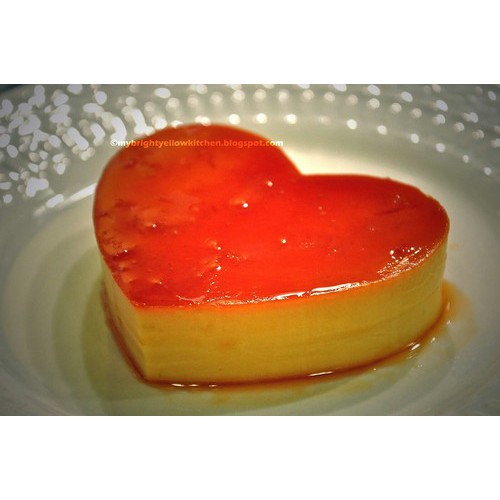 10 Khuôn flan trái tim, tròn, bông hoa có nắp bằng nhựa, bánh da bò tốt - có nắp đi kèm FLower Heart Flan Plastic mold