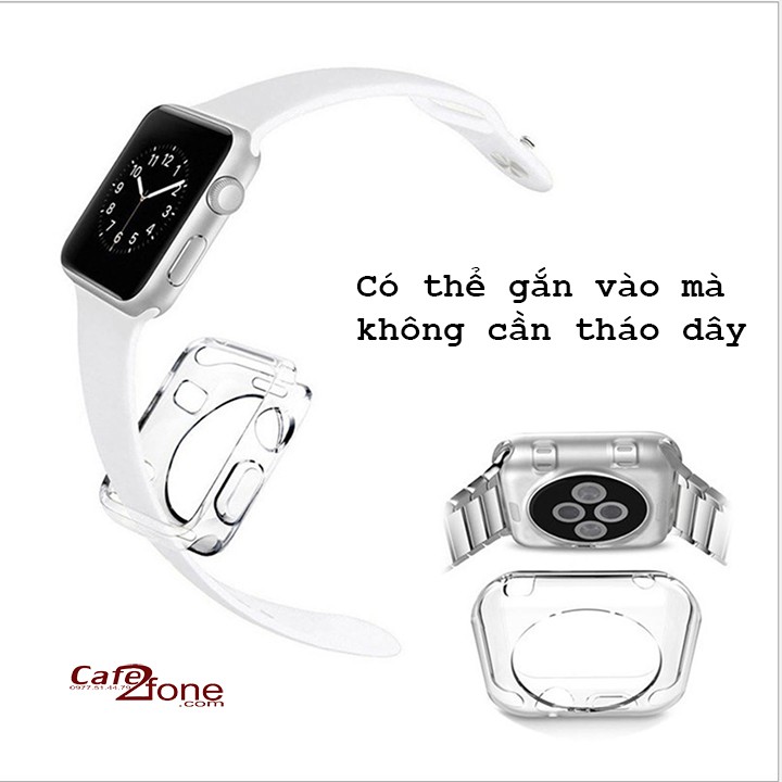 Ốp viền Apple Watch chống sốc silicon mềm bảo vệ toàn thân - Cafe2fone