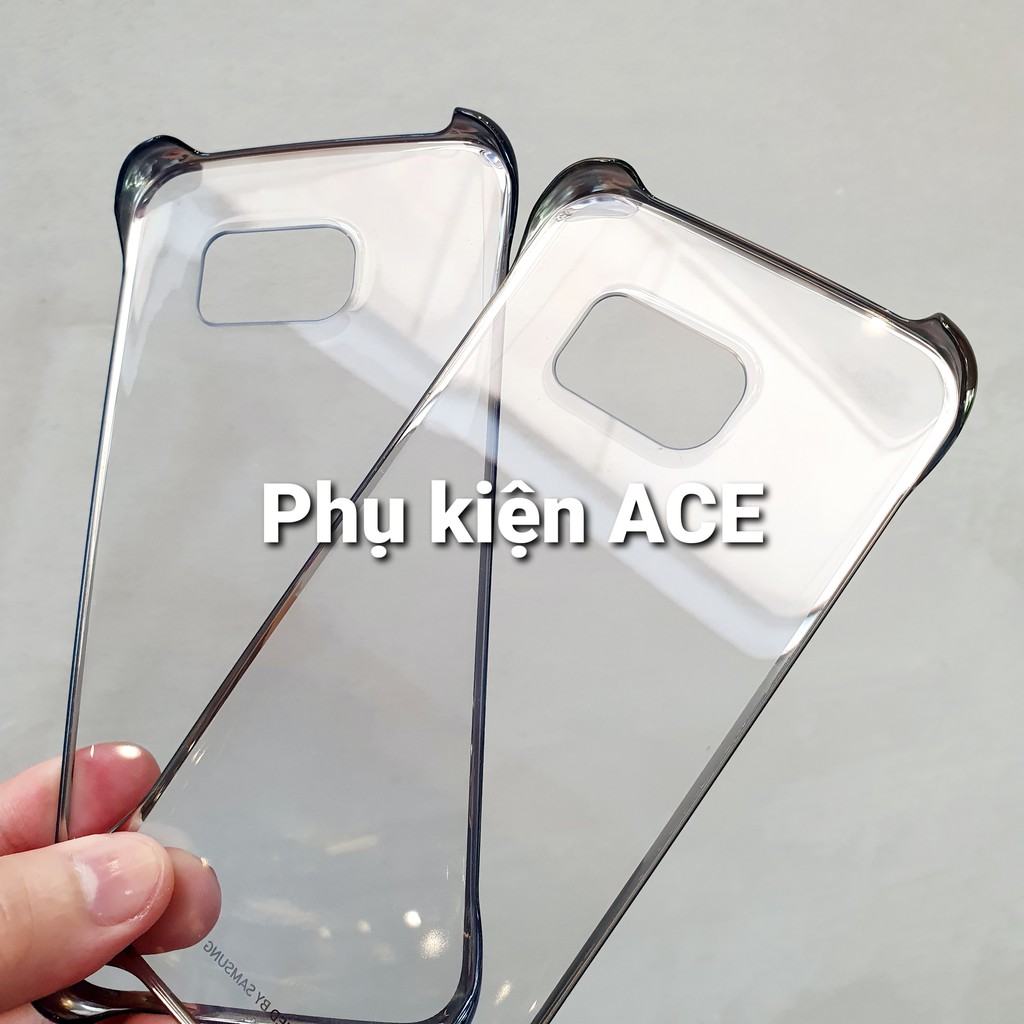 Ốp samsung S6 Edge lưng trong suốt viền màu Clear Cover chính hãng Samsung