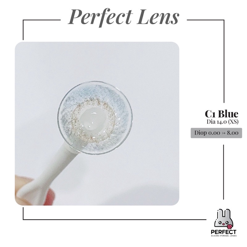 Lens Mắt , Kính Áp Tròng C1 BLUE Có Độ Cận và Không Độ , DIA 14.0 , Dành Cho Mắt Nhạy Cảm Giá Sale