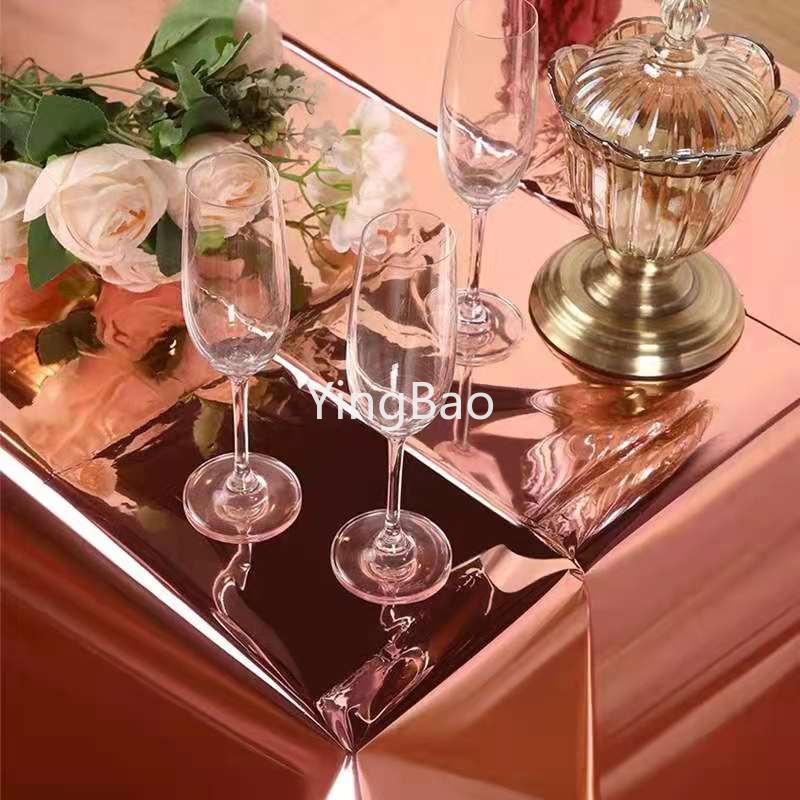 Khăn Trải Bàn Lá Vàng Hồng Lấp Lánh 274 * 137cm / 270 * 100cm