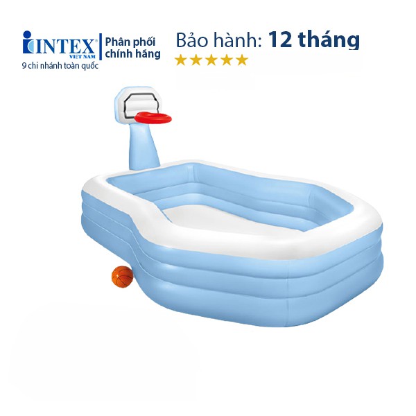 Bể bơi phao gia đình có cột ném bóng rổ INTEX 57183