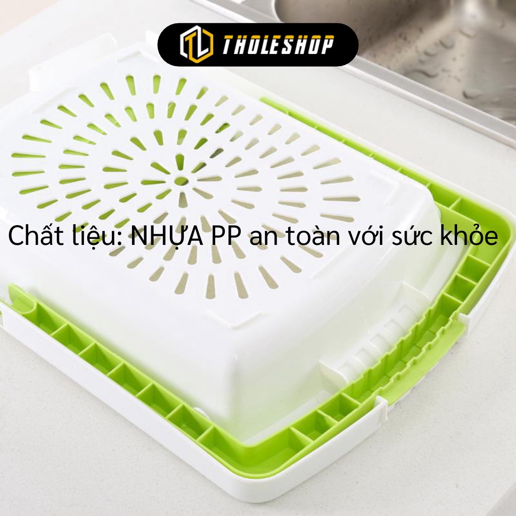 Thớt Đa Năng Gấp Gọn - Bộ Thớt Rổ Kèm Chậu 3in1 Gác Bồn Rửa Chén Tiện Dụng 8387