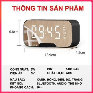 Loa Bluetooth kiêm đồng hồ thông minh Đồng Hồ Báo Thức G10 Thiết Kế Sang Trọng Tính Tế Có Thể Làm Trang Trí