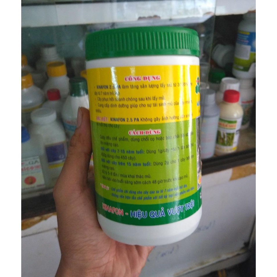 KINAFON 2.5PA Kích thích mủ cao su (hủ 450g) (thành phần ethephon 2.5% và phụ gia đặc biệt)
