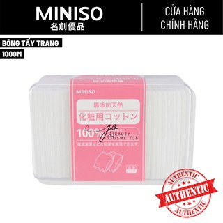 Bông tẩy trang Miniso✨MỀM MỊN, KHÔNG XƠ BÔNG✨1000 miếng vuông - Làm lotion mask
