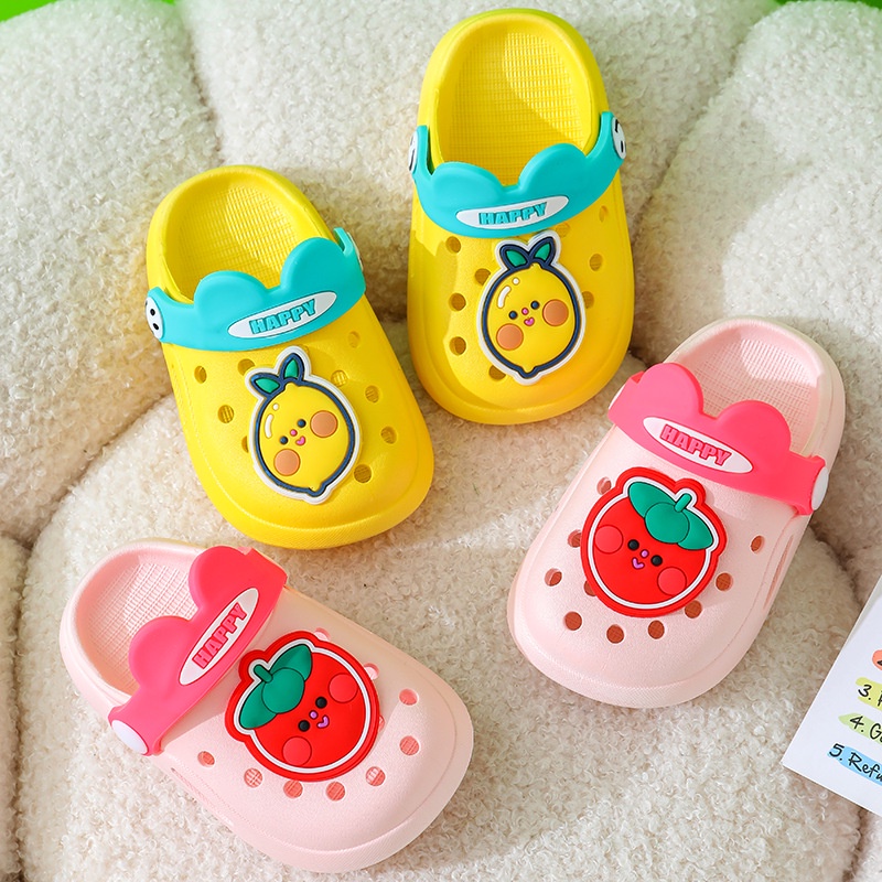Dép sục hình trái cây cho bé trai bé gái siêu dễ thương, sục mềm nhẹ chống trượt tốt Tulastore