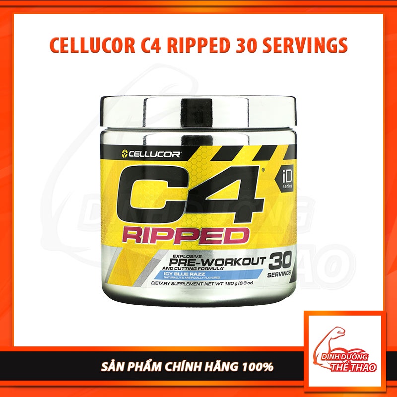 Cellucor C 4 Ripped Hỗ Trợ Đốt Mỡ Và Tăng Sức Mạnh Trong Tập Luyện (30 Lần Dùng)