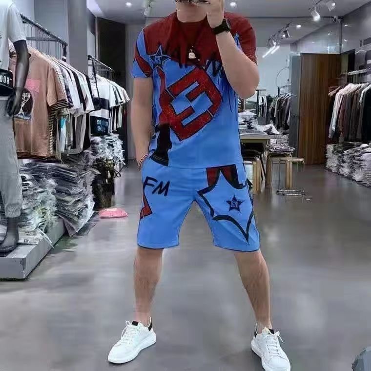 Bộ Đồ Ngắn Tay Bằng Lụa Mát Phong Cách Âu Mỹ Dành Cho Nam