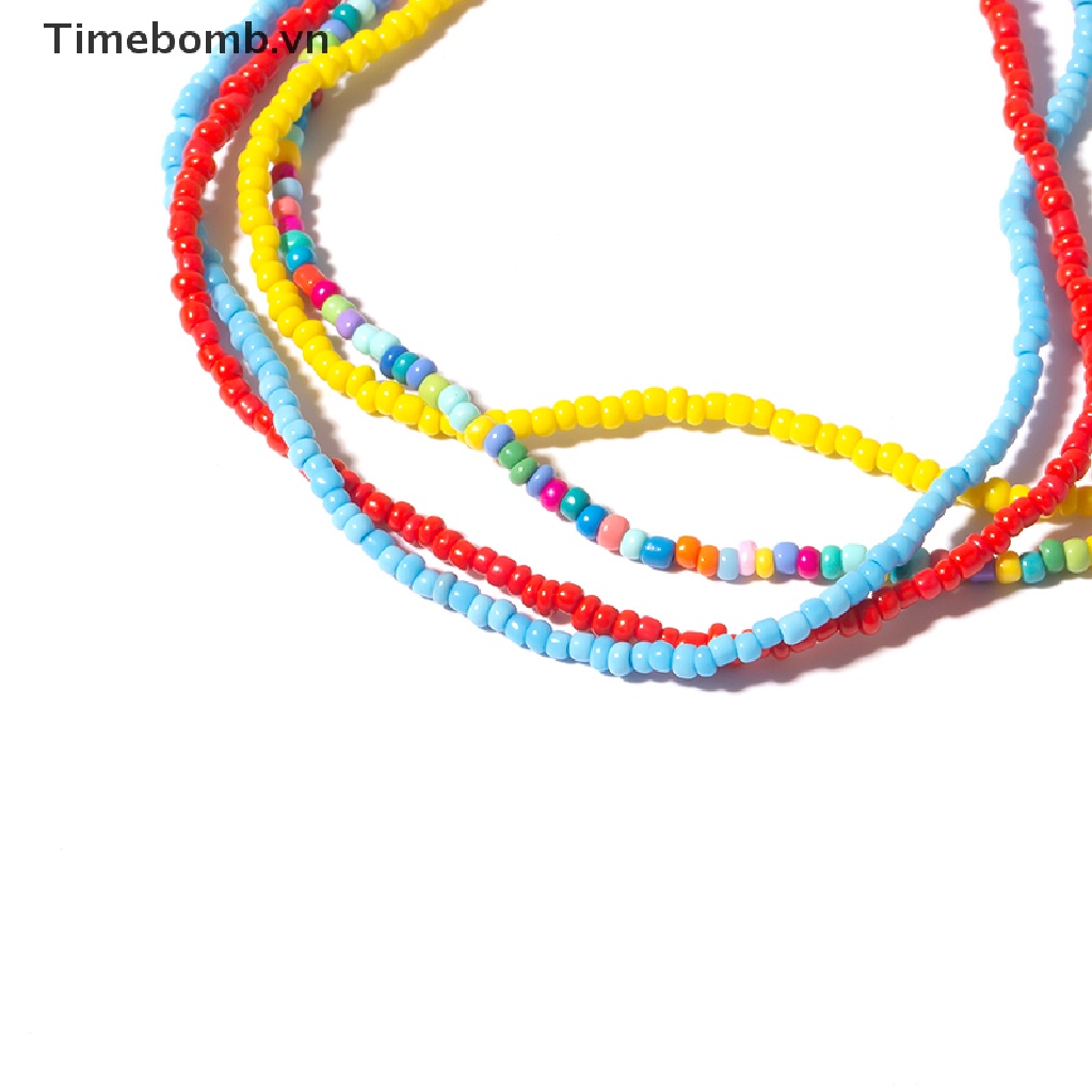 Vòng cổ Chuỗi Hạt Nhiều Màu Phong Cách Bohemia Thời Trang Cho Nữ