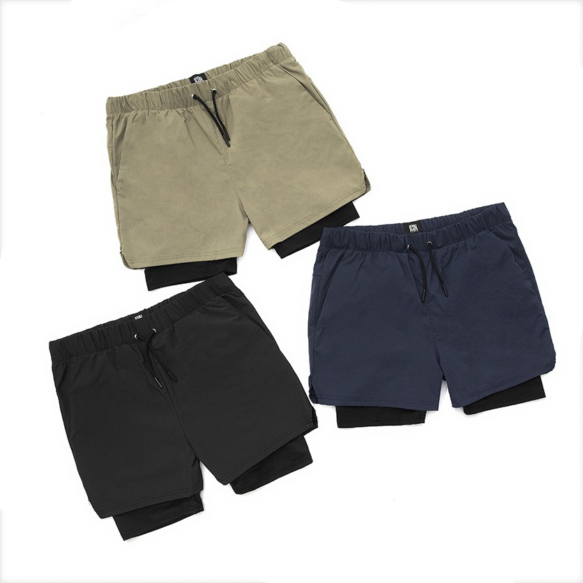 [Mã FAMALLT5 giảm 15% đơn 150K] Quần Short Dù Thể Thao 2 Lớp Relaxed Training