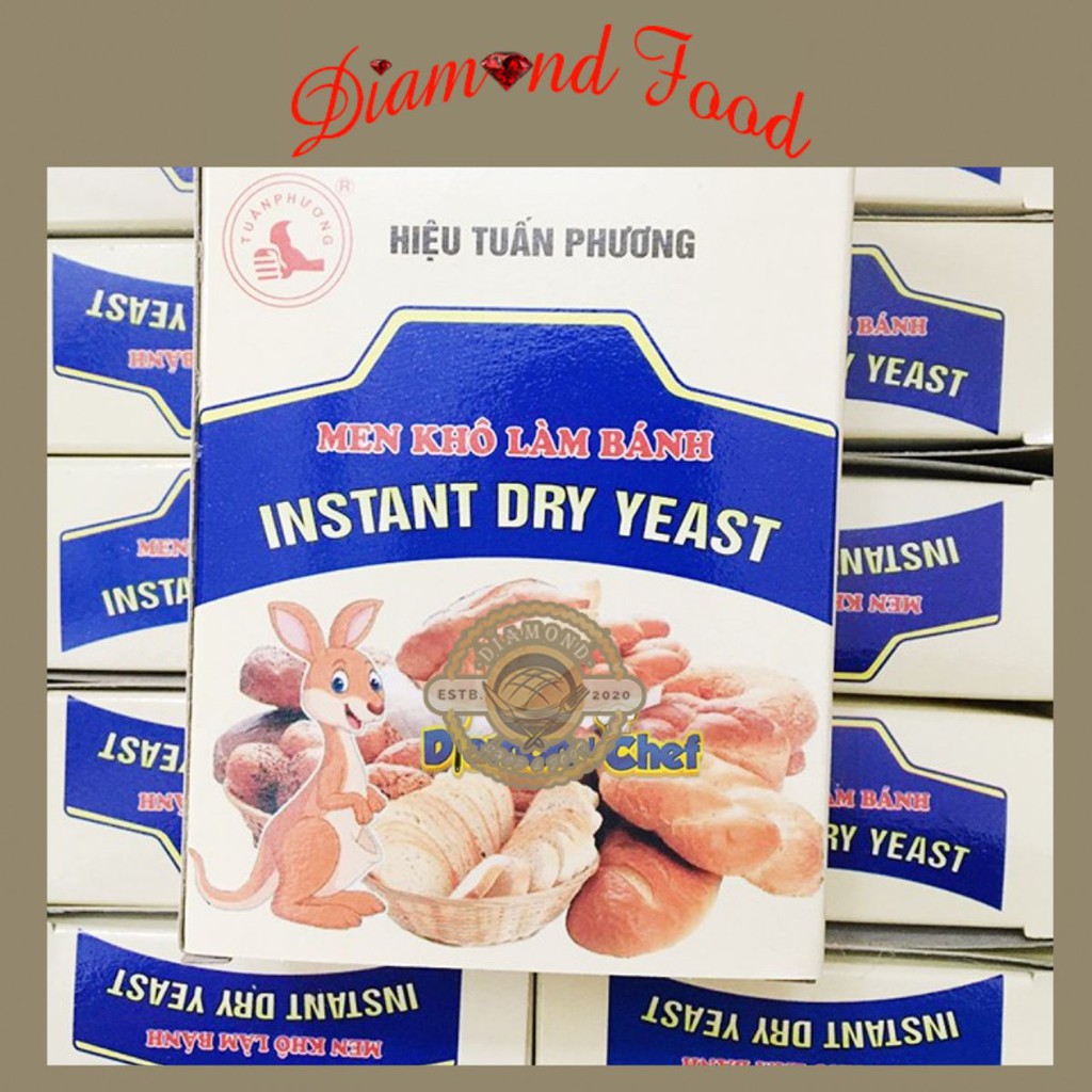 [Siêu Rẻ] Men nở làm bánh mì, men khô instant dry yeast 50g/hộp HOT HOT HOT