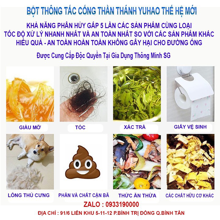 Bột Thống Cống,Thông Bồn Cầu,Cực Mạnh Siêu Thần Thánh Thông Tắc Nghẽn Mọi Thứ Dễ Dàng Mới