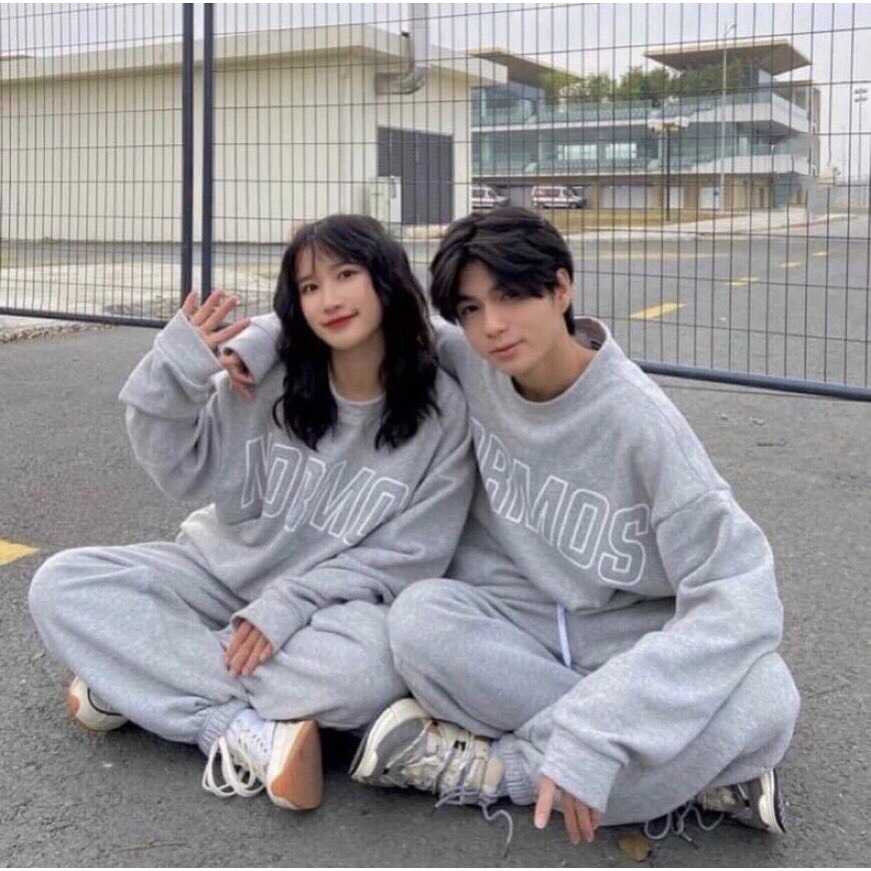 🌸 Bộ đồ quần ống boom áo dài tay hoodie form rộng nam nữ Ulzzang 🌸