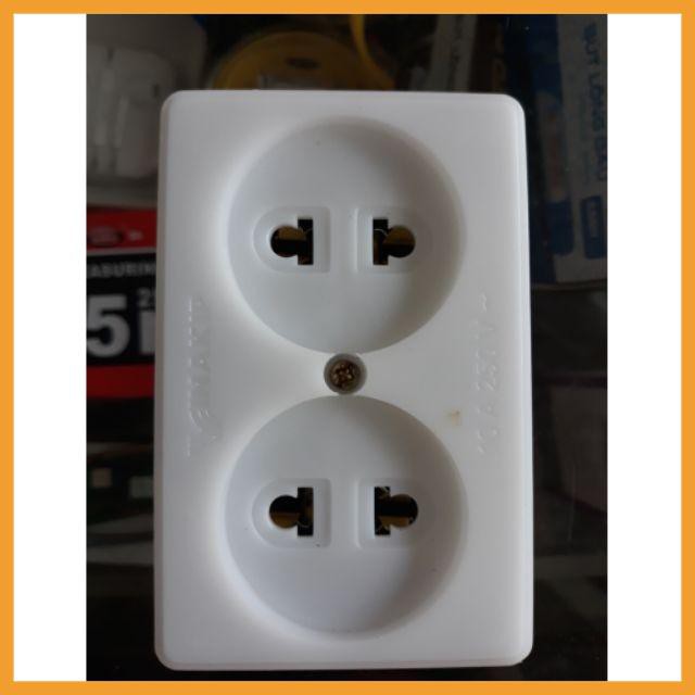 [FREESHIP] Ổ điện 2 lỗ cắm Vinakip