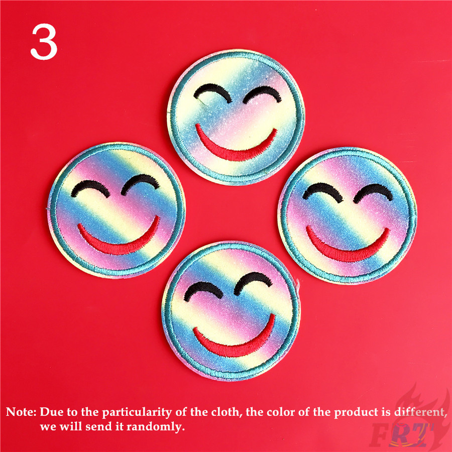 ☸ Fashion Brand：Colorful Smiley World - Expression Patch ☸ 1Pc Smile Face Diy Sew On Iron On Patch