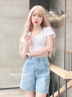 ÁO CROP NÚT BẤM ( BUTTON TOP)