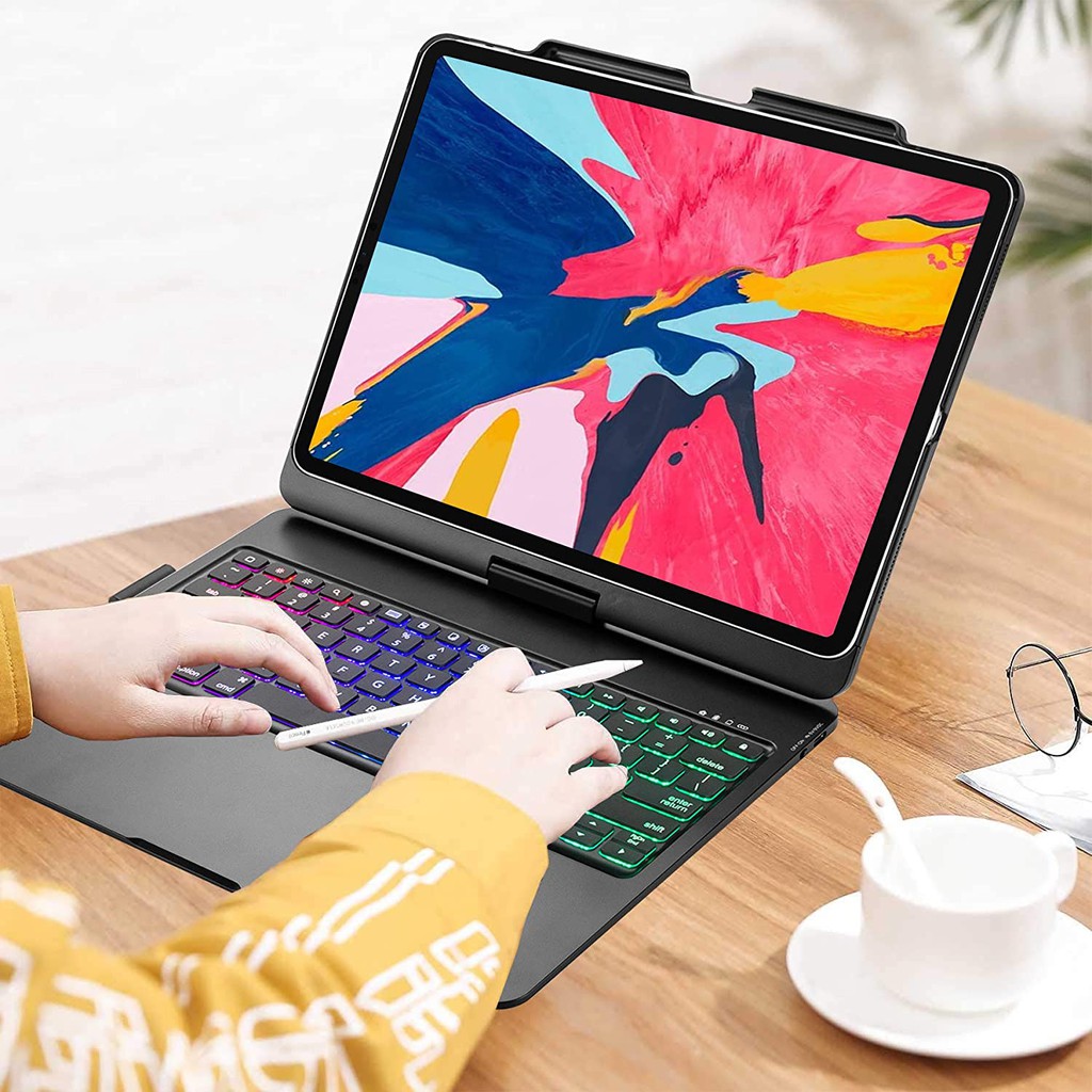 Bàn phím iPad Pro12.9&quot; - Mới BH 1 năm - Gen3 Gen4 2018/2020 như Laptop 2 trong 1 Xoay và gập được 360độ. BH 1 năm