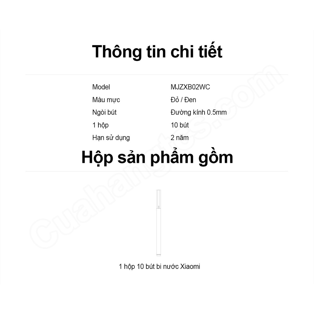 Bút bi nước XM mực đen MiJumbo Gel Ink Pen 0.5mm MJZXB02WC