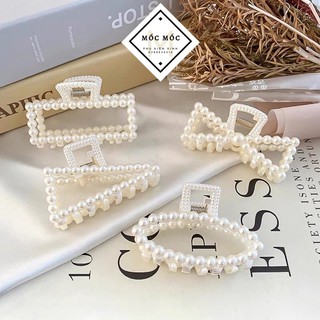 Kẹp Tóc Đính Đá Giả Ngọc Trai Cho Tóc Nữ Kiểu Hàn Quốc