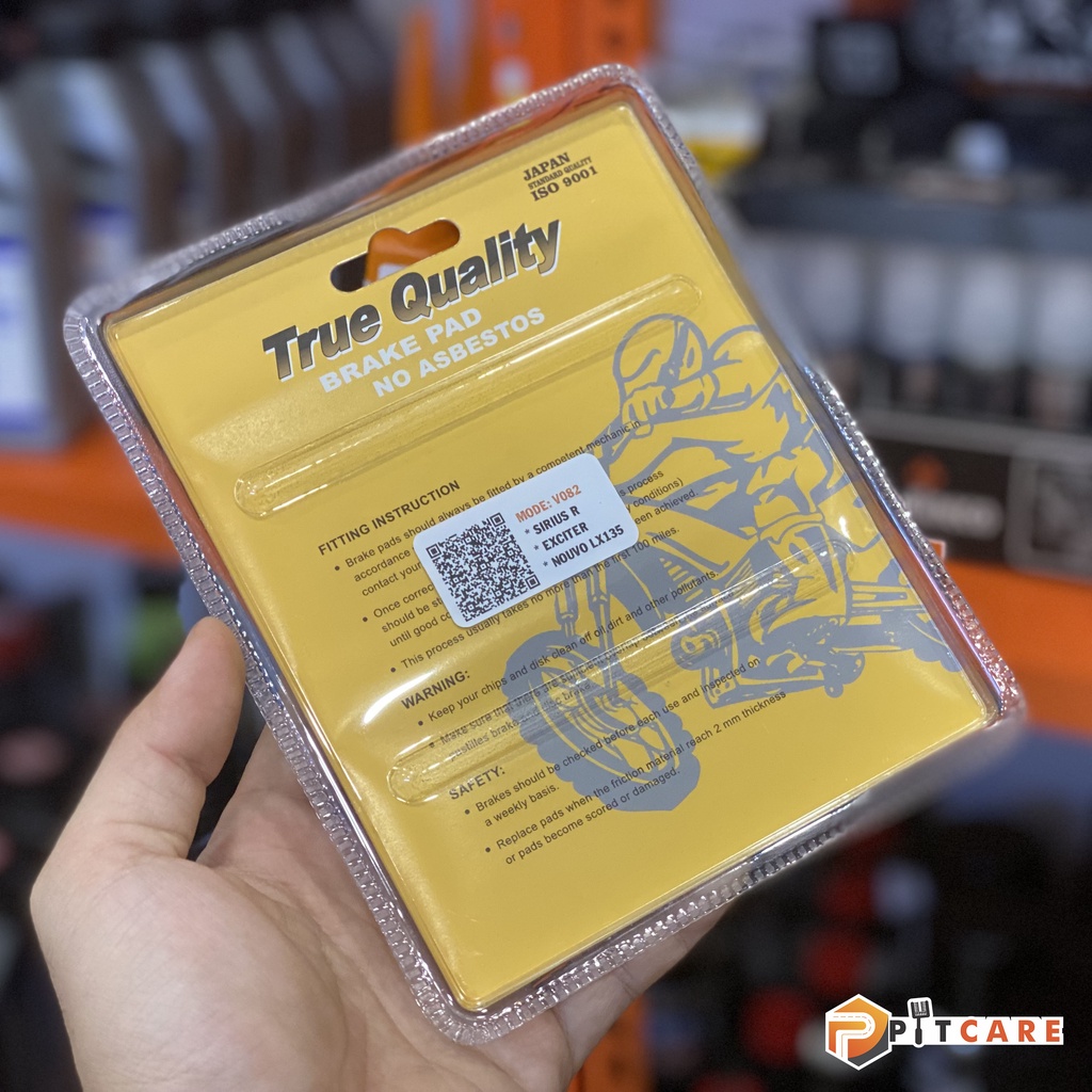 (Bố Thắng) Má Phanh Đĩa Trước Xe Yamaha Exciter 135 True Quality V082