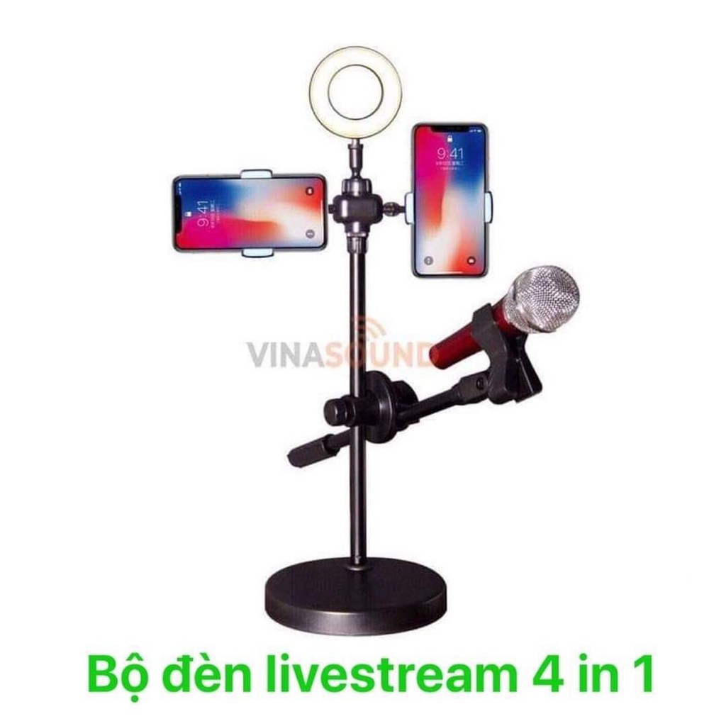 Đèn Livestream Để Bàn Đa Năng 4 in 1 - Tiện Lợi Live Trên Nhiều Kênh Khác Nhau