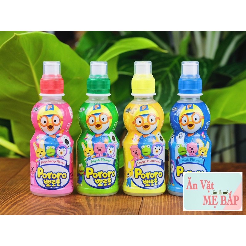 NƯỚC UỐNG HỒNG SÂM PORORO CHO BÉ - HÀN QUỐC - Dạng Chai 235ml - có 6 vị ( chi tiết dưới mô tả)