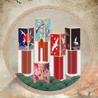 Son kem thiết kế vỏ phong cách hoàng cung Trung Quốc 5 màu tùy chọn