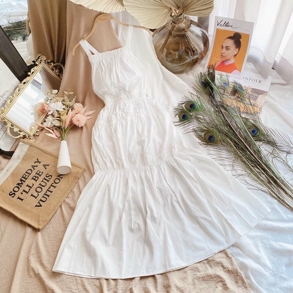 Set váy nữ đẹp, đầm hoa nhí mùa hè, chất vải đẹp, hàng chuẩn bán shop, phom dưới 52kg-tùy chiều cao | BigBuy360 - bigbuy360.vn