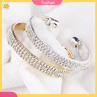 Vòng Đeo Tay Dáng Hở Đính Đá Nhân Tạo Lấp Lánh Thời Trang Cho Nữ