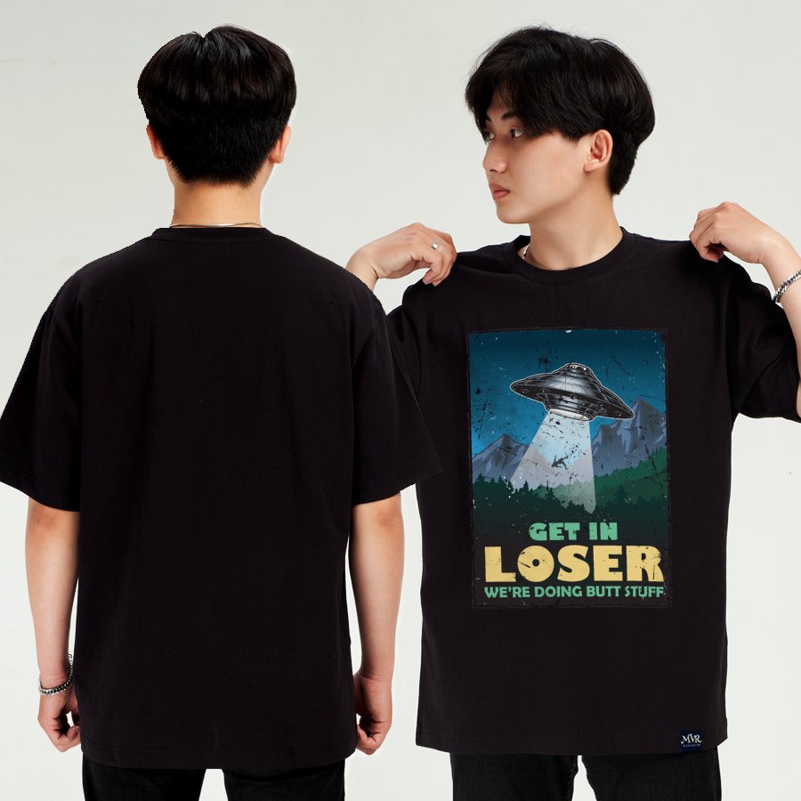 Áo thun nam nữ tay lỡ Cotton thoáng mát người ngoài hành tinh những thứ mông lung MVR KK3907