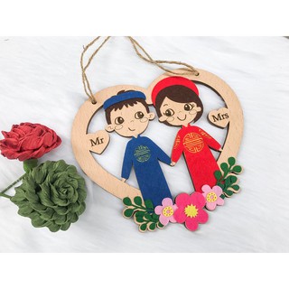 Biển decor dâu rể áo dài