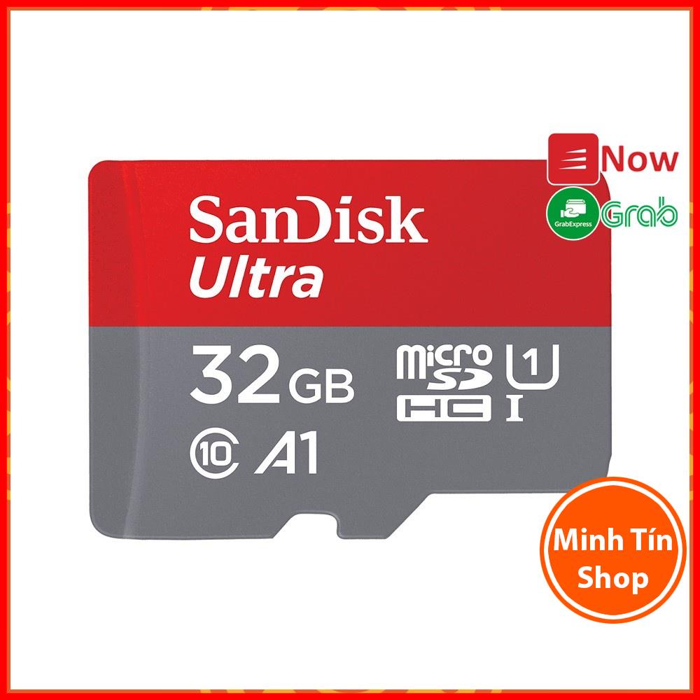 Thẻ Nhớ SanDisk Ultra MicroSD Dung Lượng 32GB tốc độ cao 100MB/s Class 10 UHS-1 - Hàng Chính Hãng - Minh Tins Shop