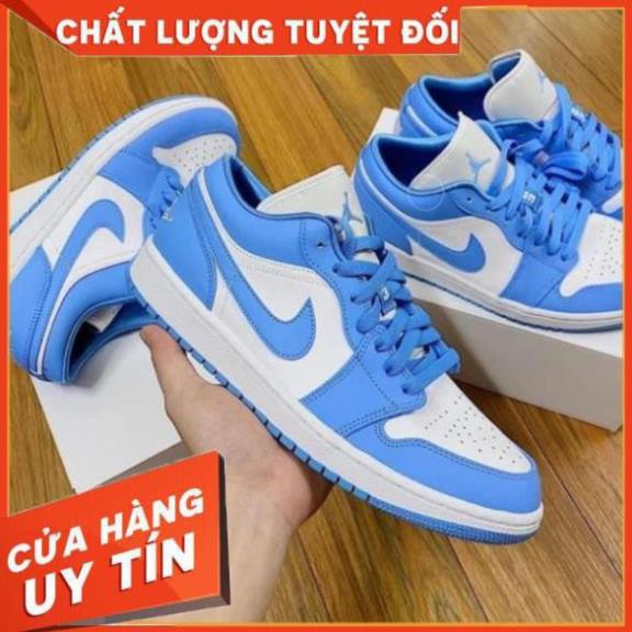 [FREESHIP-BẢO HÀNH 12 THÁNG] Giày Thể Thao AIR JORDAN 1 Low Cổ Thấp  Xanh Biển Cực Đẹp CỰC ĐẸP