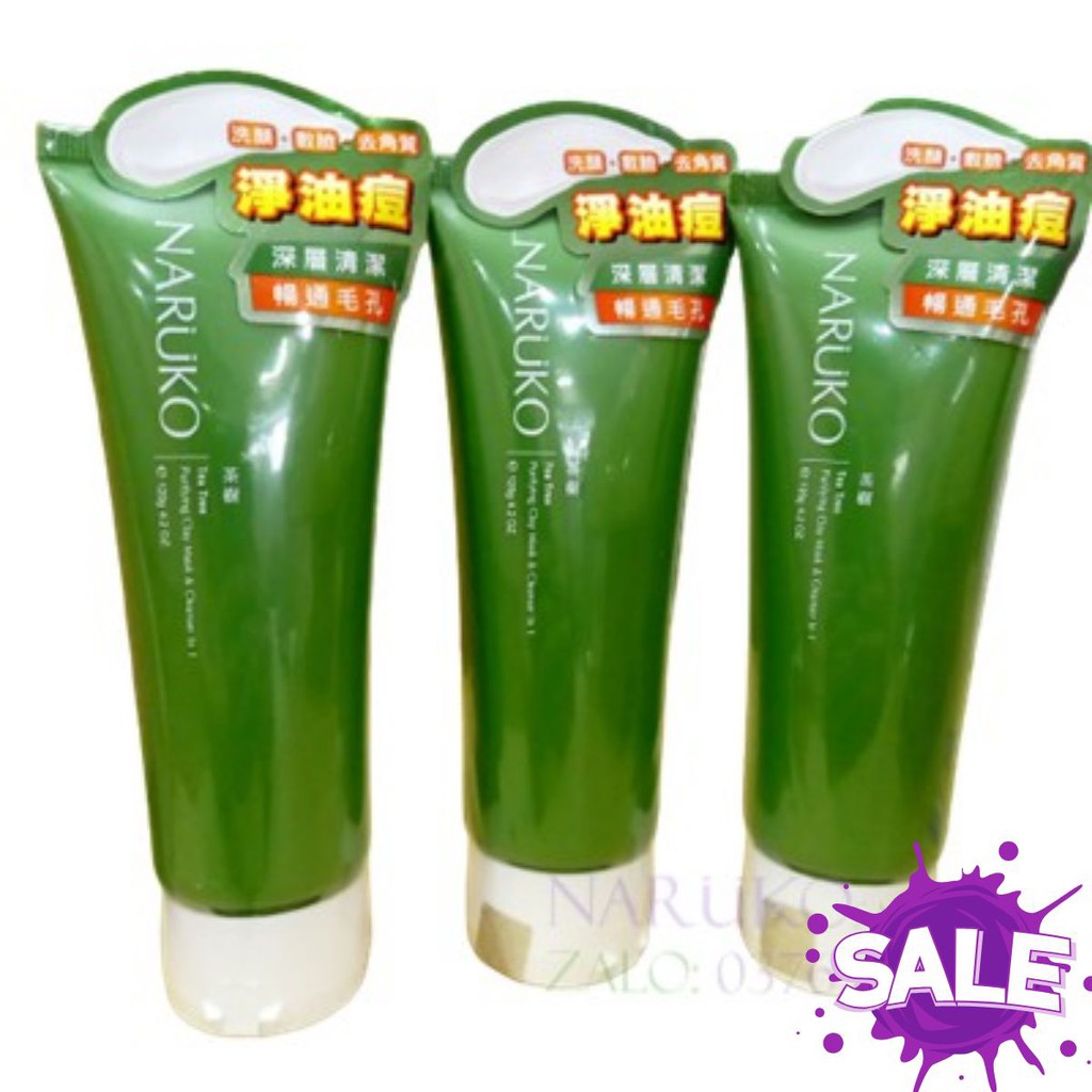 SỮA RỬA MẶT NARUKO TRÀM TRÀ NHẬP KHẨU CHÍNH HÃNG ĐÀI LOAN Naruko Tea Tree Purifying Clay Mask and Cleanser 3 in 1 120 gr | BigBuy360 - bigbuy360.vn